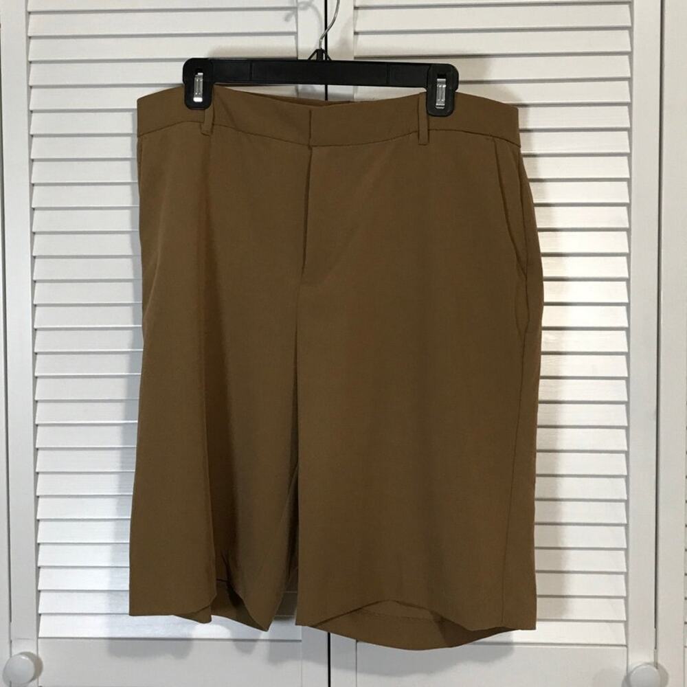 Worthington Preppy Retro Brown High Rise Bermuda Shorts Women 18